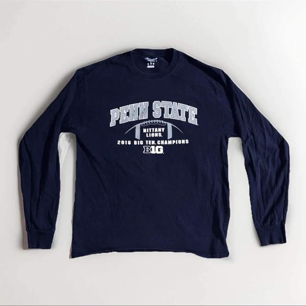 Champion Blue Penn State Nittany Lions 2016 Big Ten Champs L/S Shirt Mens Large